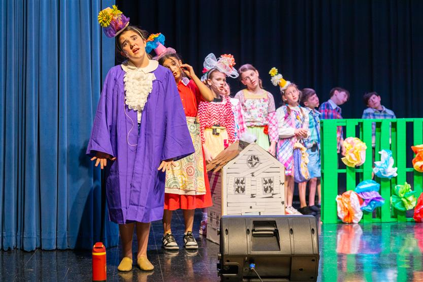 Students in a Wizard of Oz performance